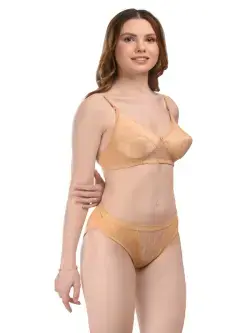 Bra & Panty Set with Lace Trim